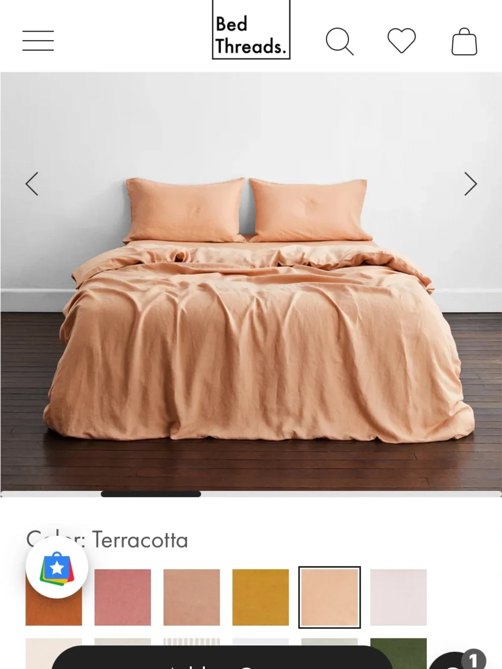 Bed Threads - Queen Linen Duvet Cover w Standard Pillow Cases (never been used)